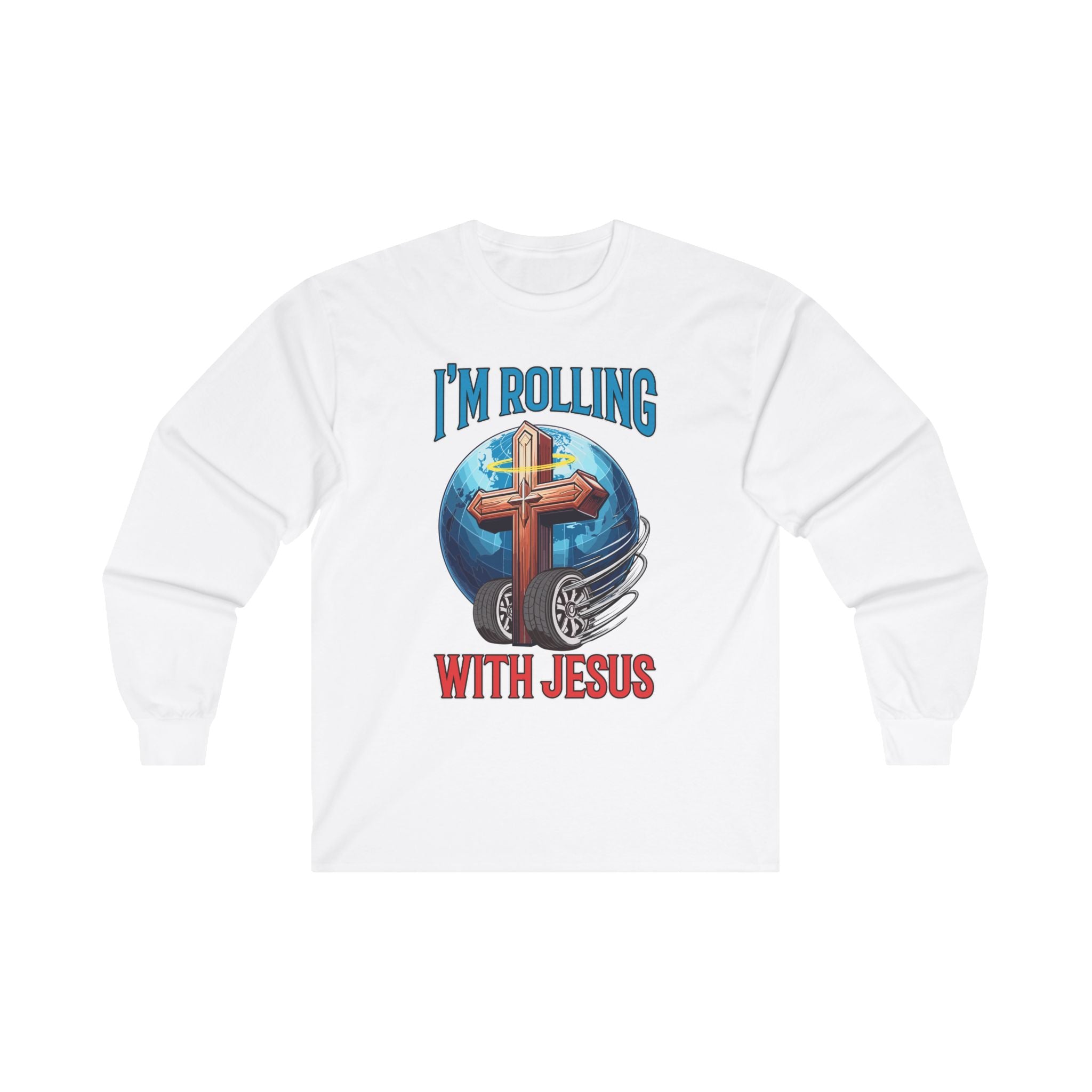 IM ROLLING WITH JESUS Ultra Cotton Long Sleeve Tee-