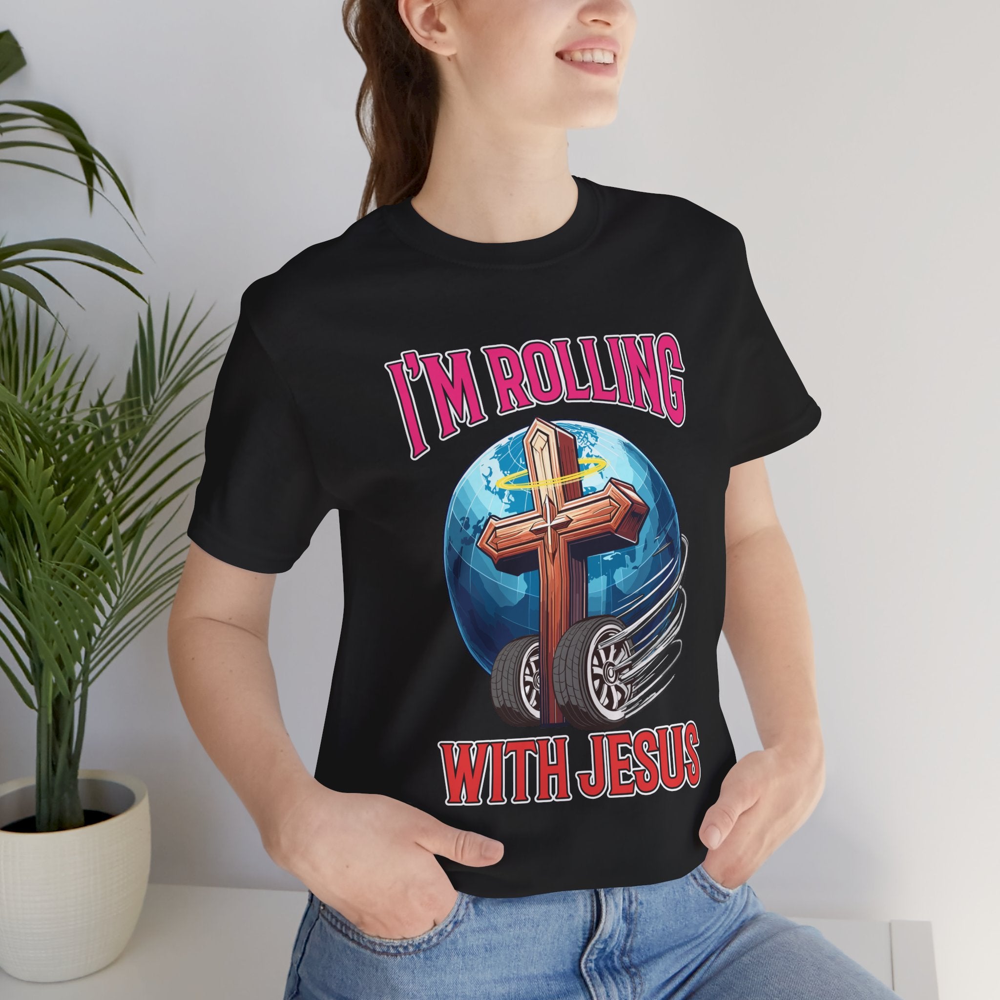 IM ROLLING WITH JESUS Regular Short Sleeve Tee