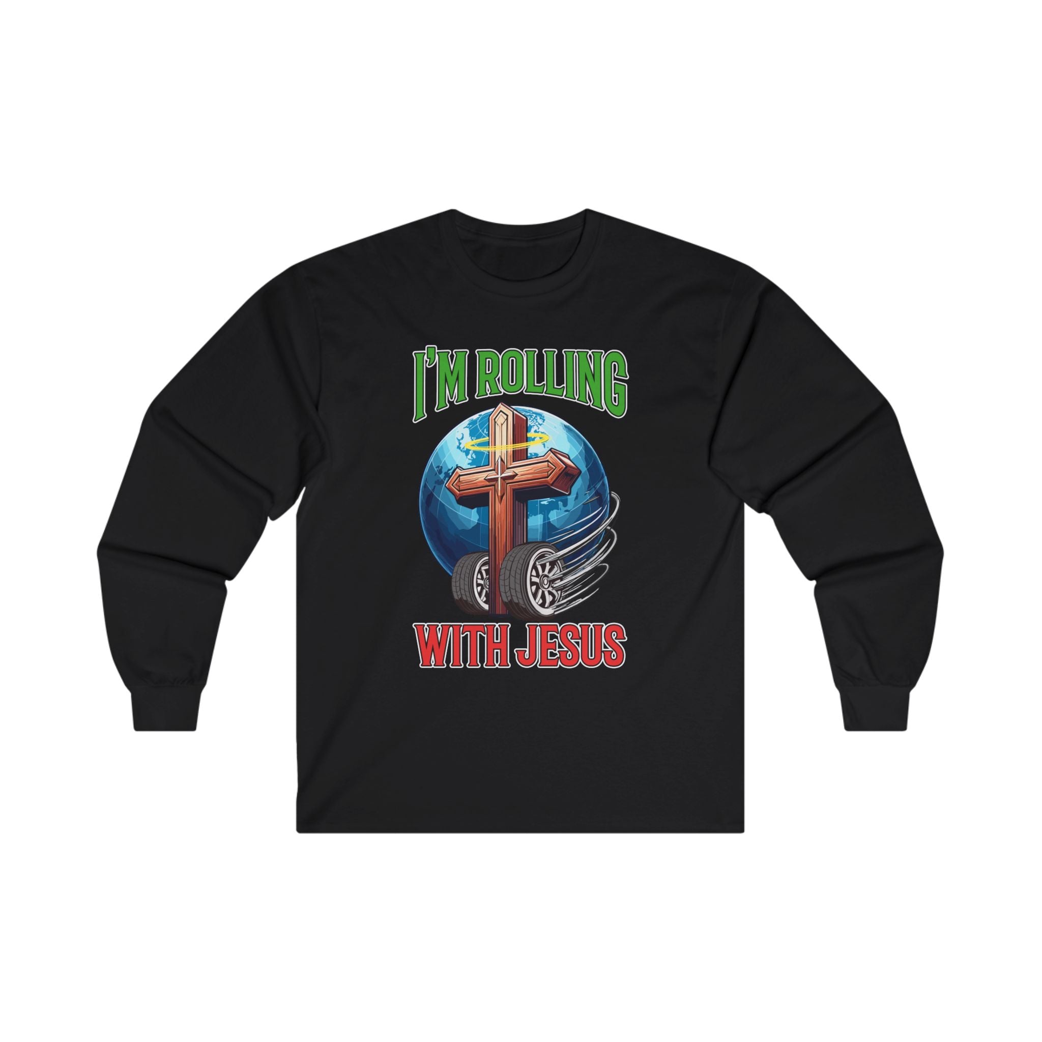 IM ROLLING WITH JESUS Ultra Cotton Long Sleeve Tee-