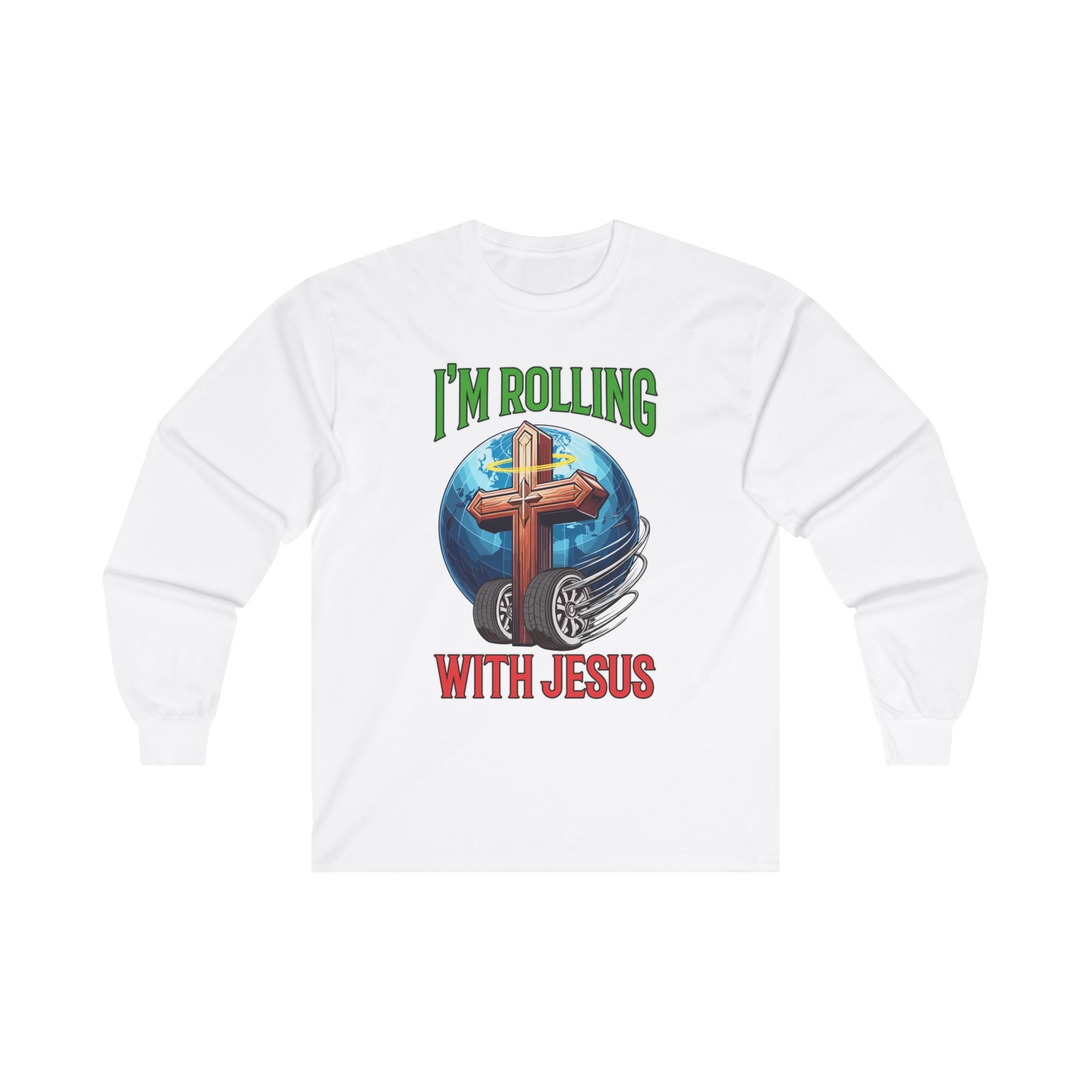 IM ROLLING WITH JESUS Ultra Cotton Long Sleeve Tee-