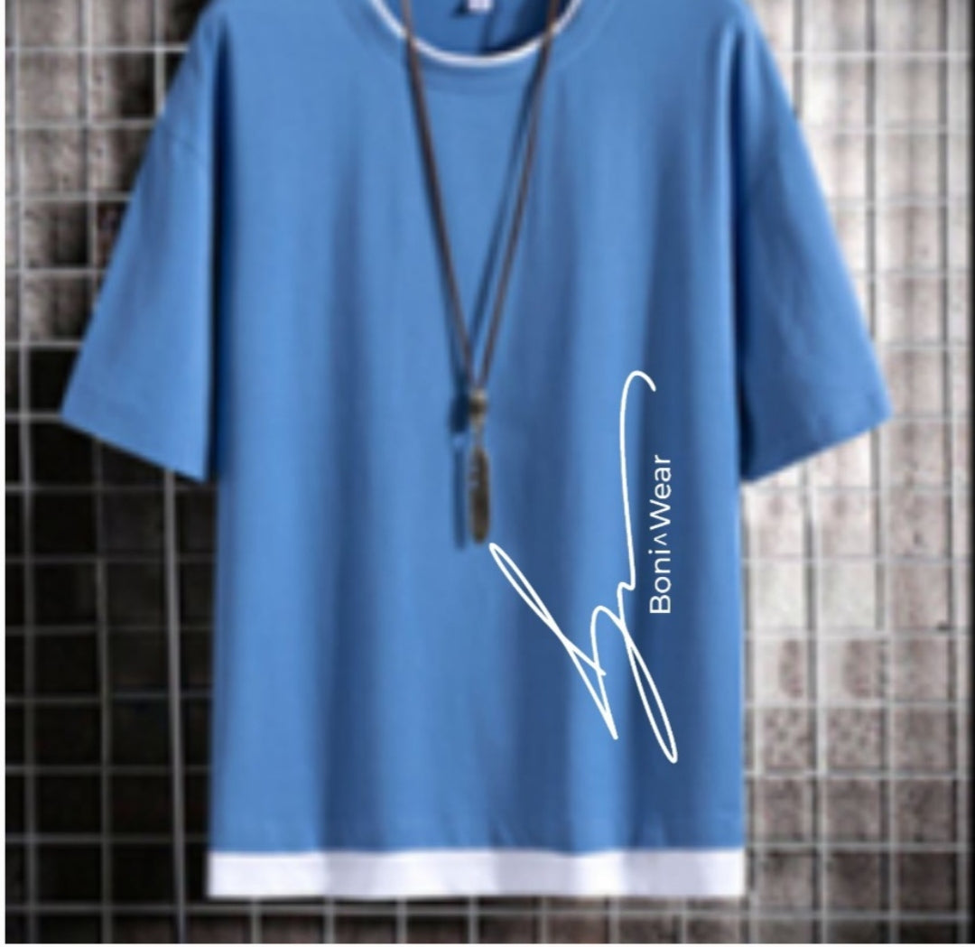 Men's Script/Classic Oversized Ringer Tee