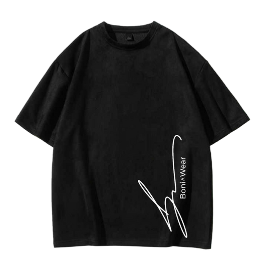 Boniwear Ultra Suede Oversized Tee - Script Logo