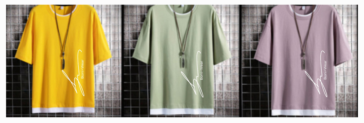 Men's Script/Classic Oversized Ringer Tee