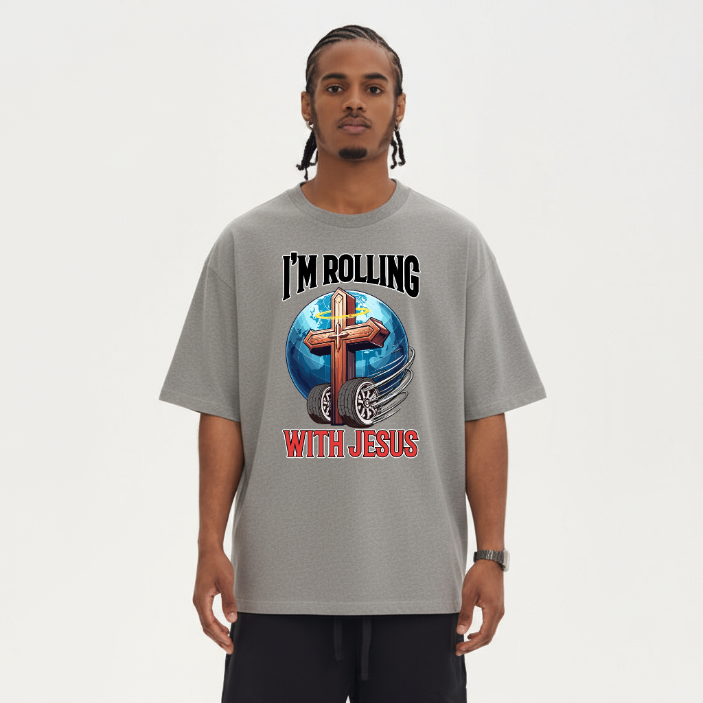Rolling with Jesus Oversized T-Shirt
