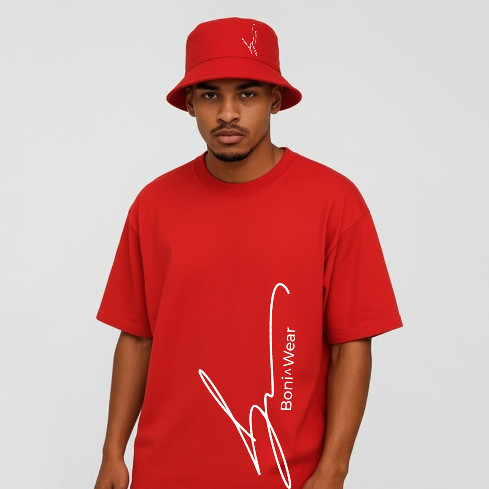 Men's Script/Classic Ensemble - Boxy Ringer Tee & Bucket Hat