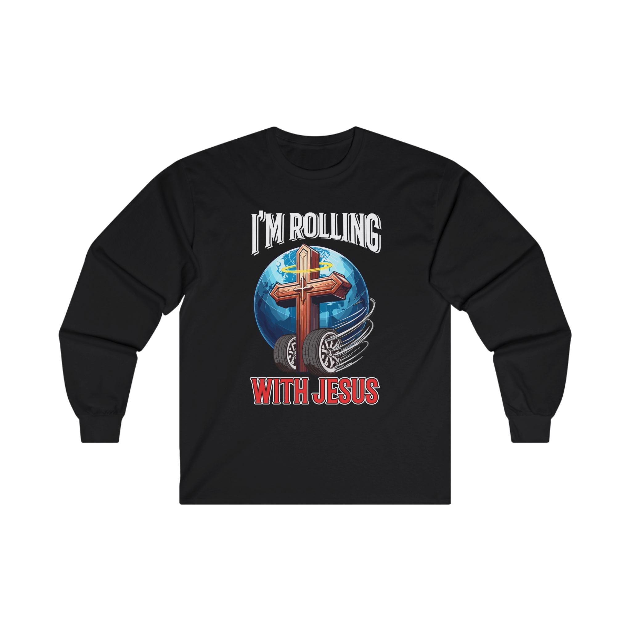 IM ROLLING WITH JESUS Ultra Cotton Long Sleeve Tee-