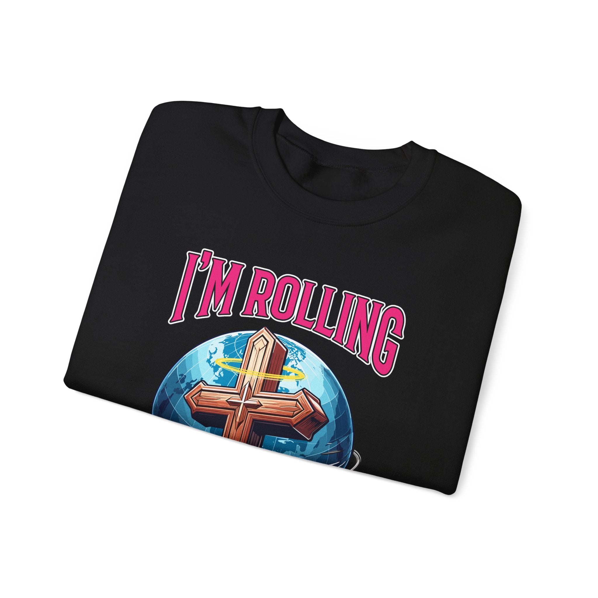 IM ROLLING WITH JESUS Heavy Blend™ Crewneck Sweatshirt