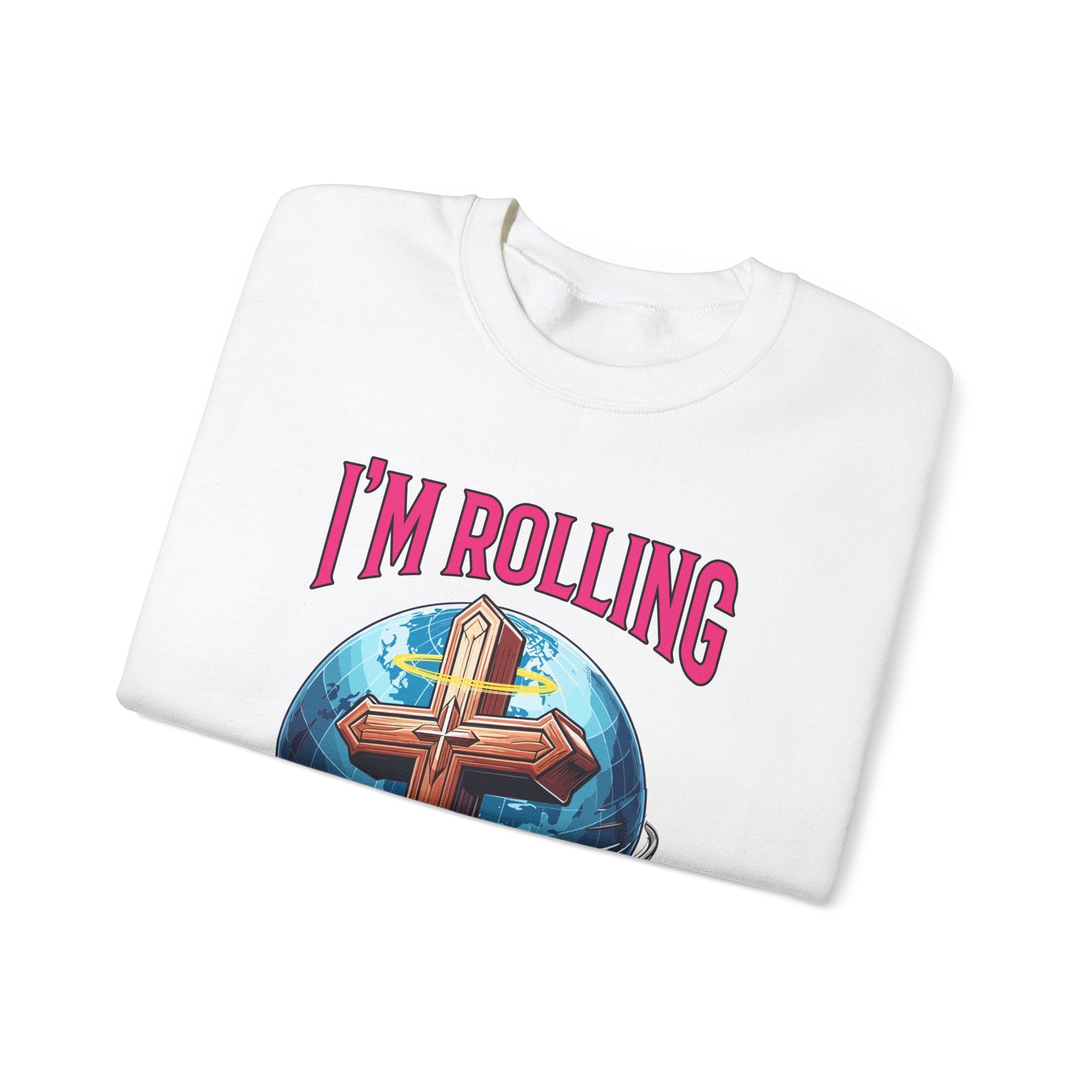 IM ROLLING WITH JESUS Heavy Blend™ Crewneck Sweatshirt