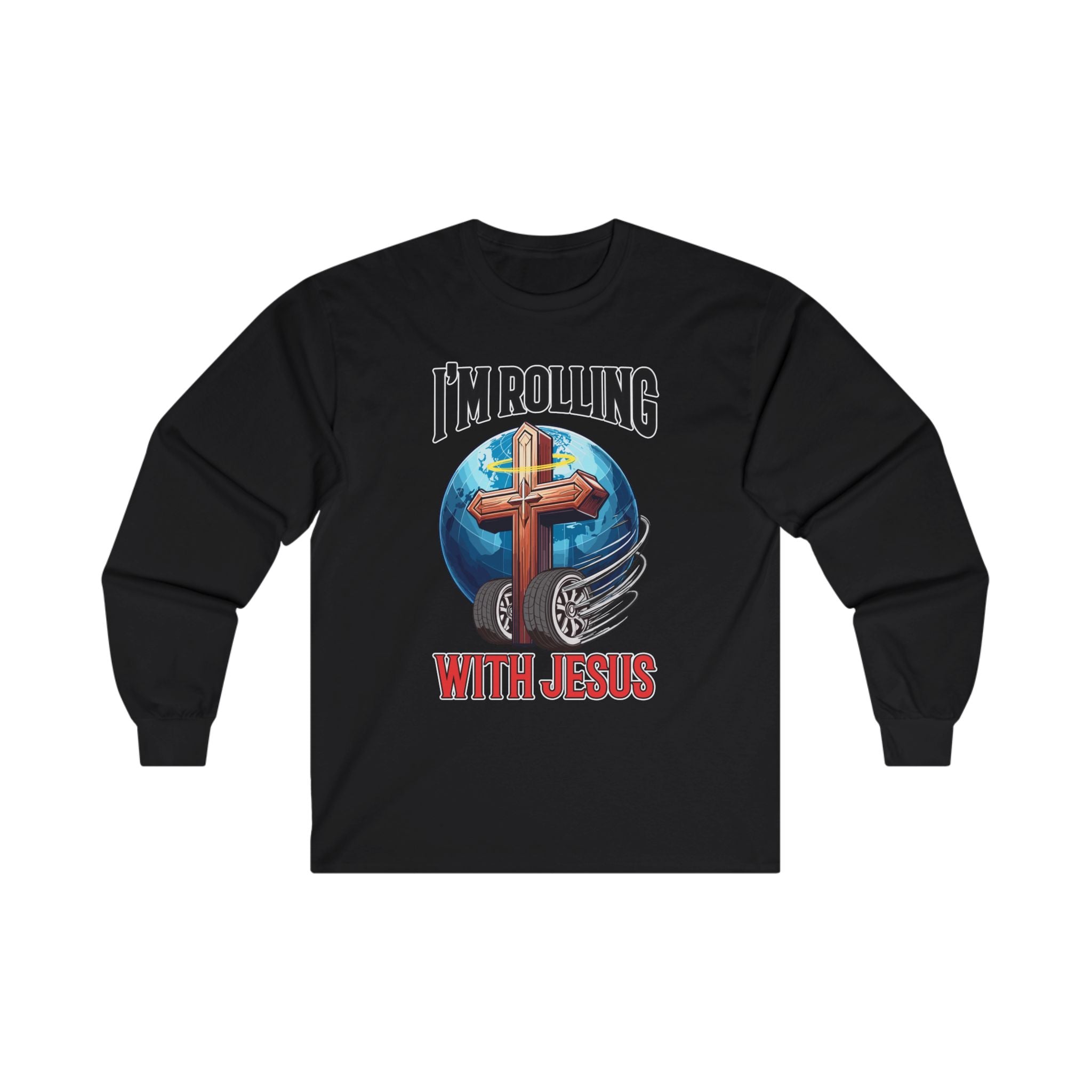 IM ROLLING WITH JESUS Ultra Cotton Long Sleeve Tee-