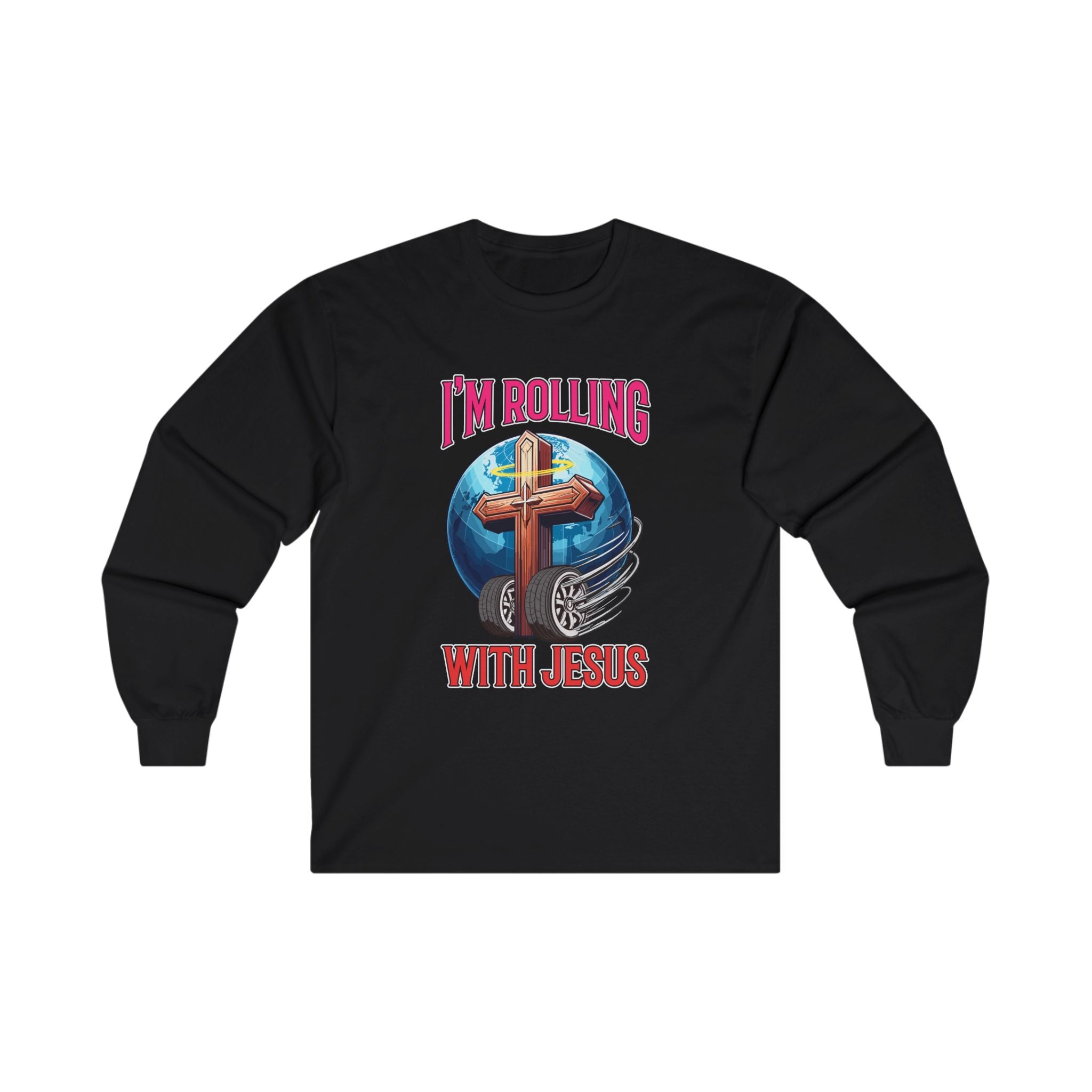 IM ROLLING WITH JESUS Ultra Cotton Long Sleeve Tee-