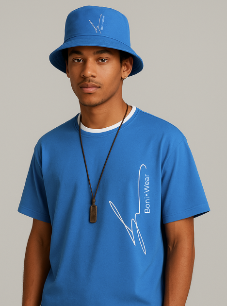 Two Toned over-size fit t-shirt with matching fisher hat
