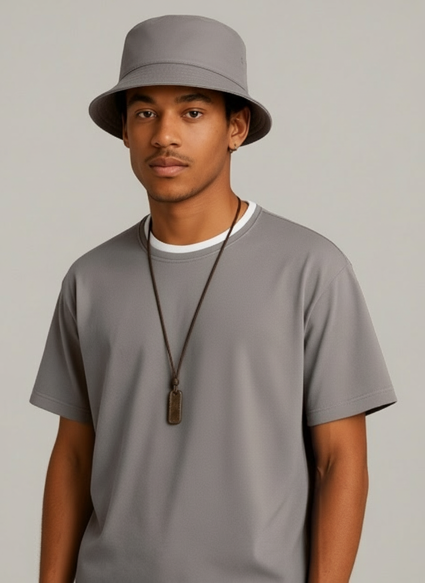 Two Toned over-size fit t-shirt with matching fisher hat