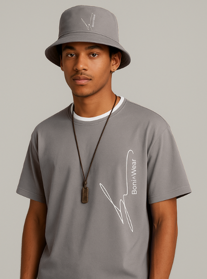 Two Toned over-size fit t-shirt with matching fisher hat