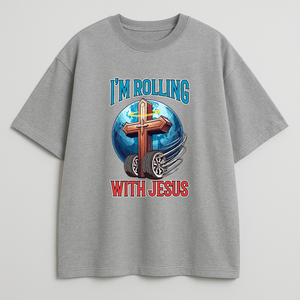 Rolling with Jesus Oversized T-Shirt