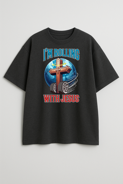Rolling with Jesus Oversized T-Shirt