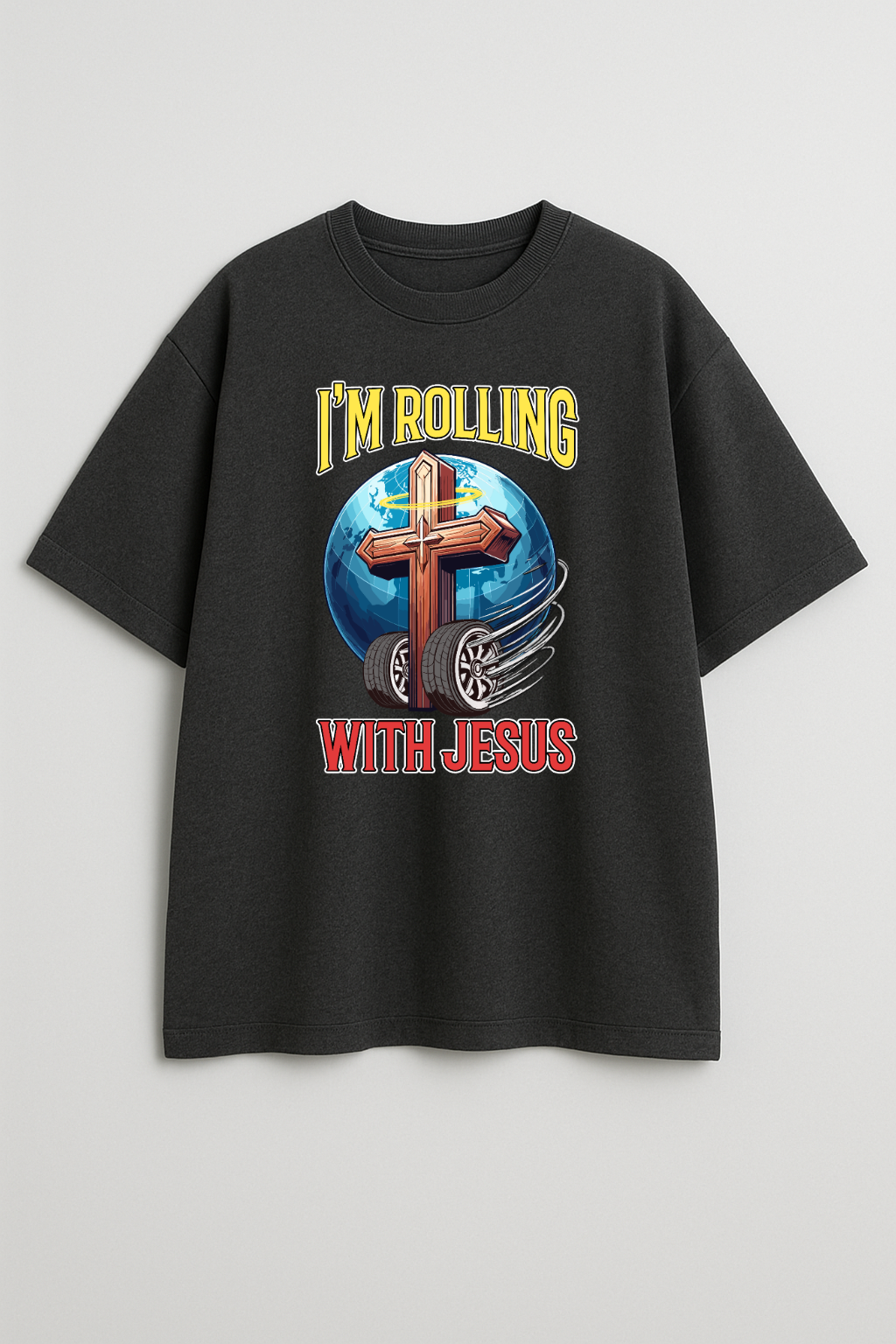 Rolling with Jesus Oversized T-Shirt