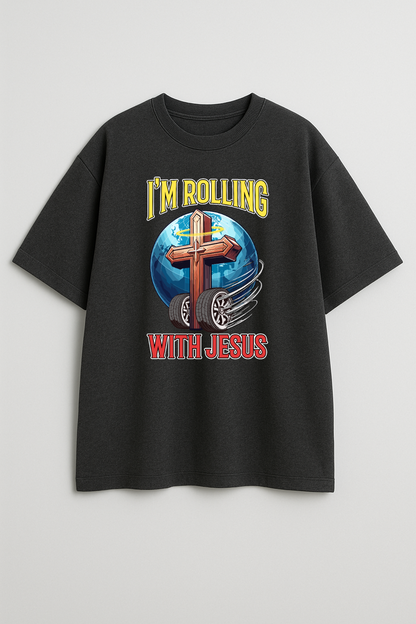 Rolling with Jesus Oversized T-Shirt