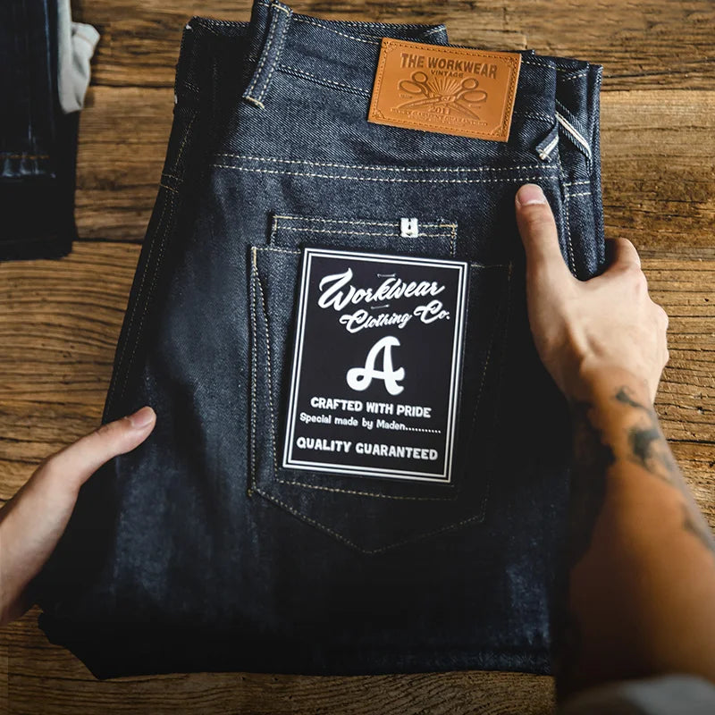 Men’s Vintage Heavyweight Selvedge Raw Denim Jeans