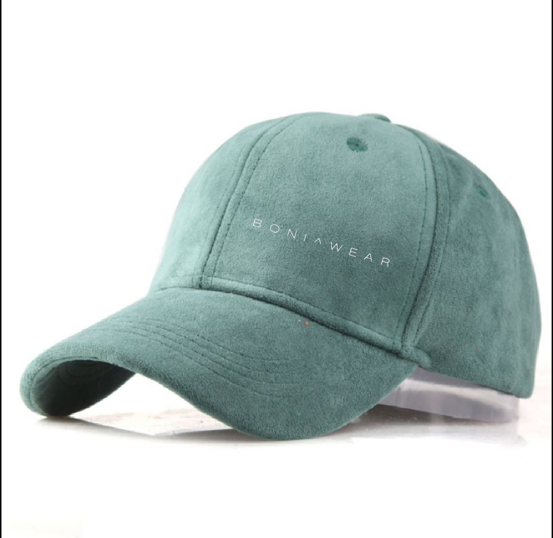 Boniwear Ultra Suede Baseball Cap - Classic Logo Horizontal Front Left