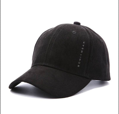 Boniwear Ultra Suede Baseball Cap - Classic Logo Horizontal Front Left
