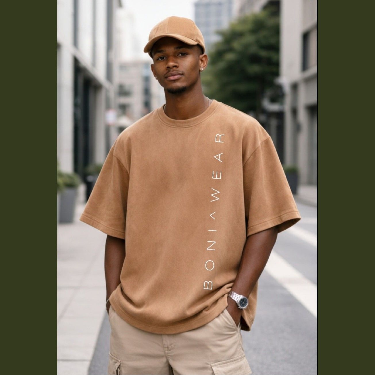 Men's Classic Ensemble - Ultra Suede Boxy Tee & Baseball Cap