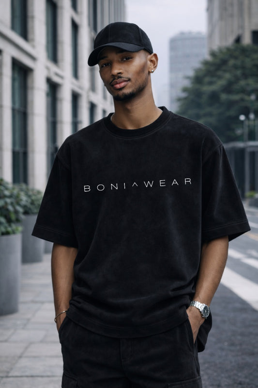 Men's Classic Ensemble - Ultra Suede Oversized Tee & Baseball Cap