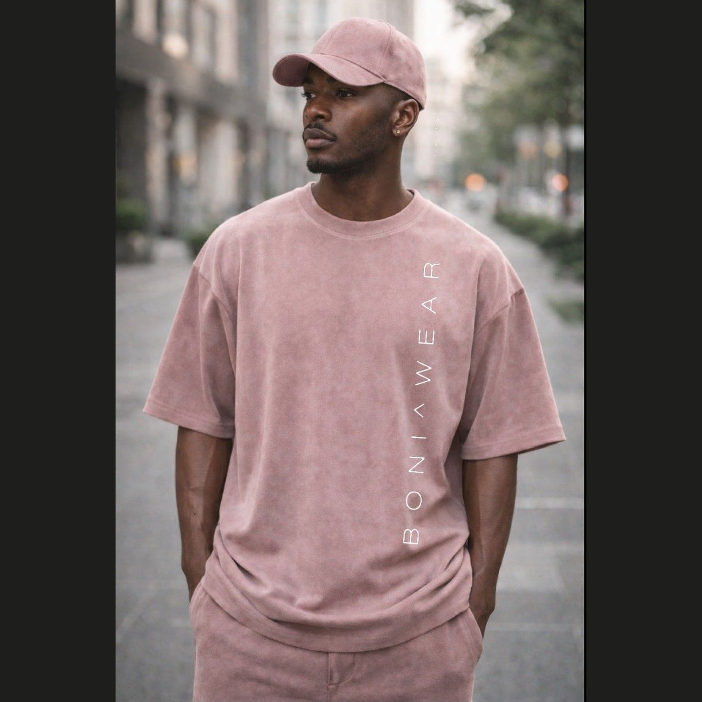 Men's Classic Ensemble - Ultra Suede Boxy Tee & Baseball Cap