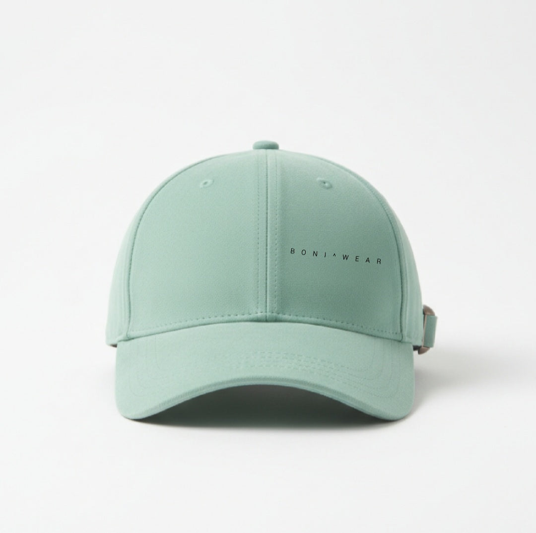 Boniwear Ultra Suede Baseball Cap - Classic Logo Horizontal Front Left