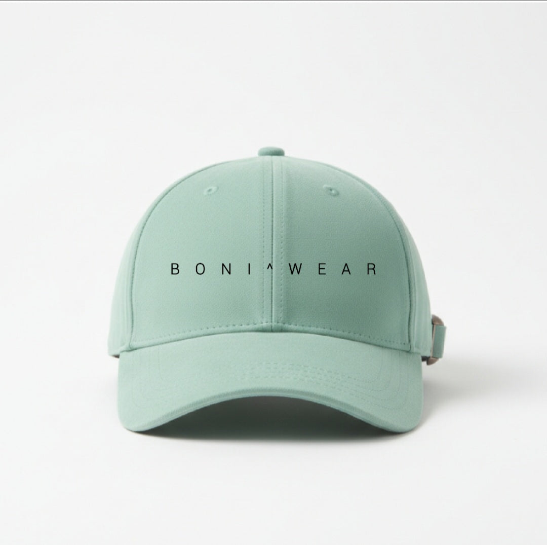 Boniwear Ultra Suede Baseball Cap - Classic Logo Horizontal Front Left