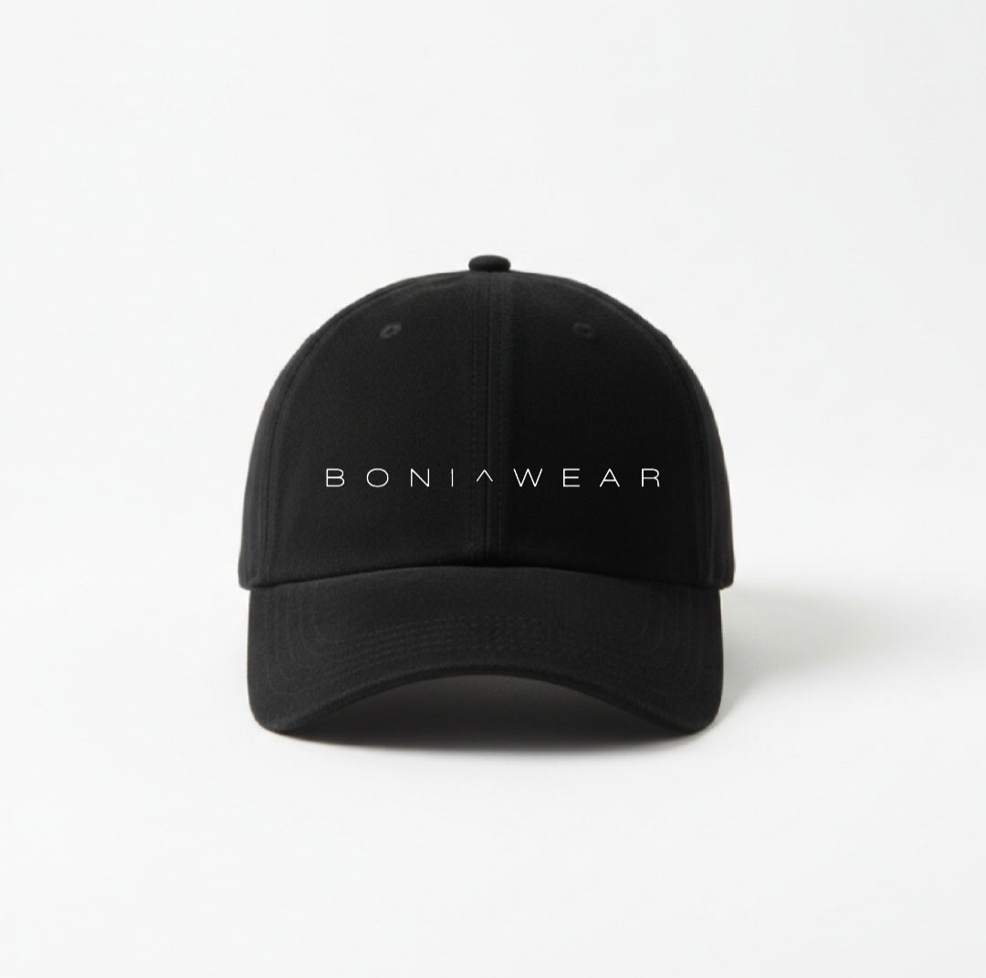 Boniwear Ultra Suede Baseball Cap - Classic Logo Horizontal Front Left