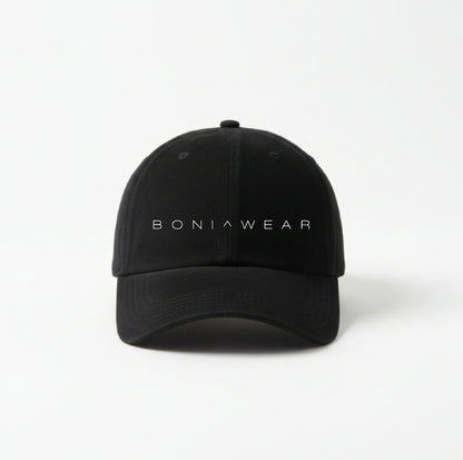 Boniwear Ultra Suede Baseball Cap - Classic Logo Horizontal Front Left