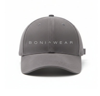 Boniwear Ultra Suede Baseball Cap - Classic Logo Horizontal Front Left