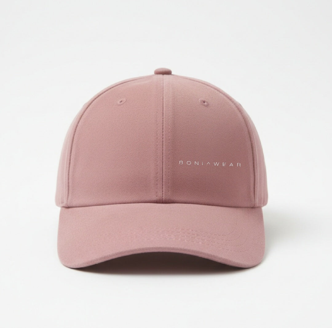 Boniwear Ultra Suede Baseball Cap - Classic Logo Horizontal Front Left