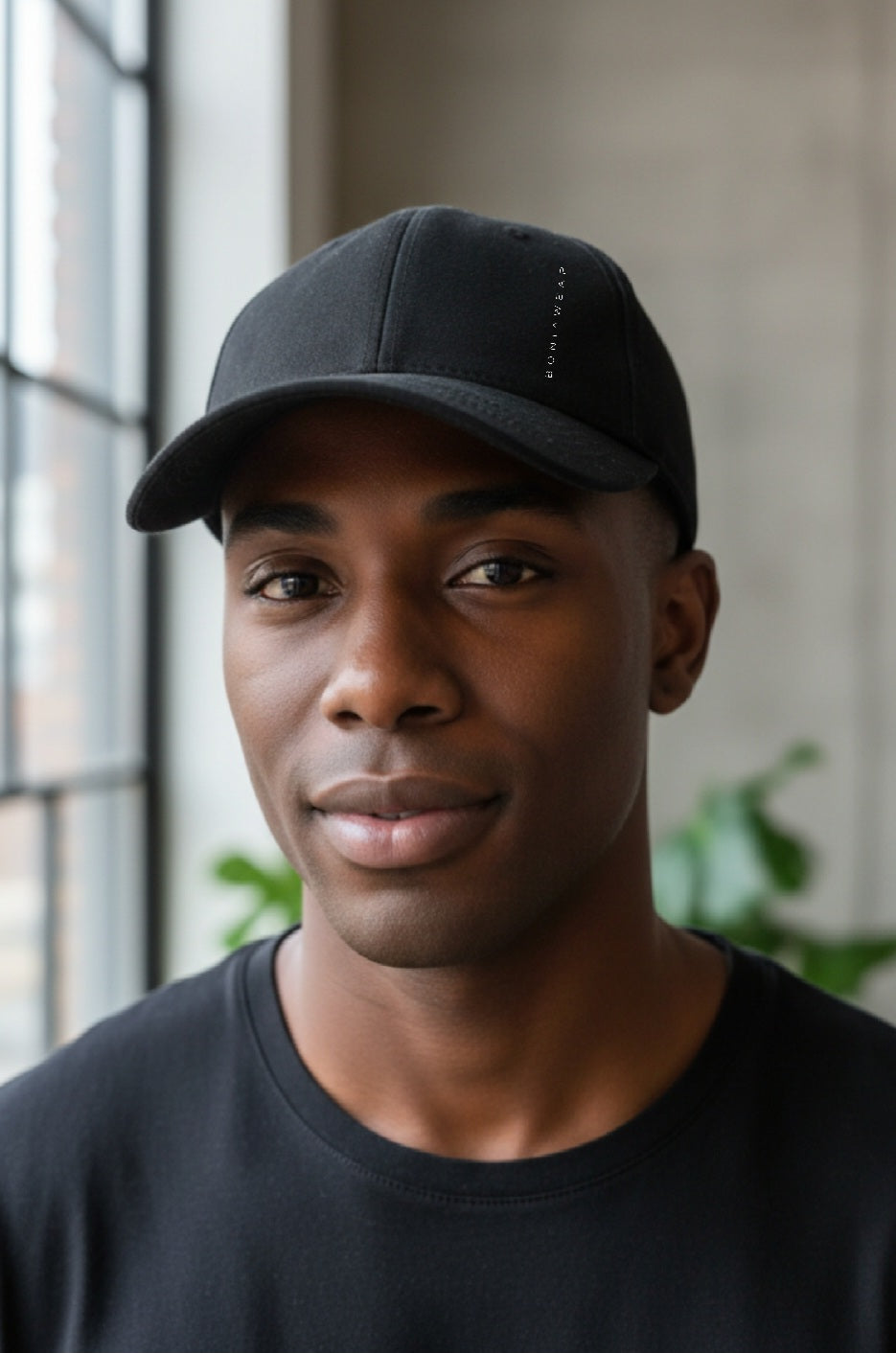 Boniwear Ultra Suede Baseball Cap - Classic Logo Horizontal Front Left