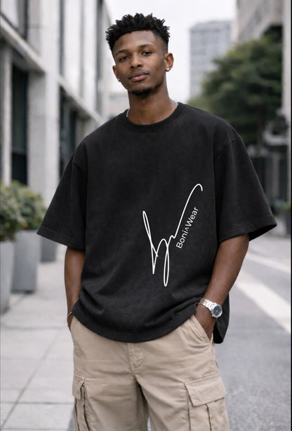 Boniwear Ultra Suede Oversized Tee - Script Logo
