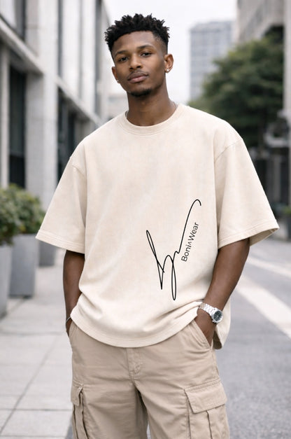 Boniwear Ultra Suede Oversized Tee - Script Logo