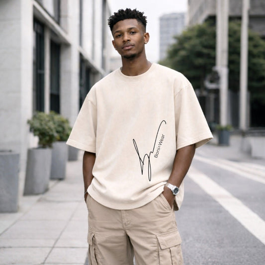 Men's Script/Classic Ultra Suede Oversized Tee