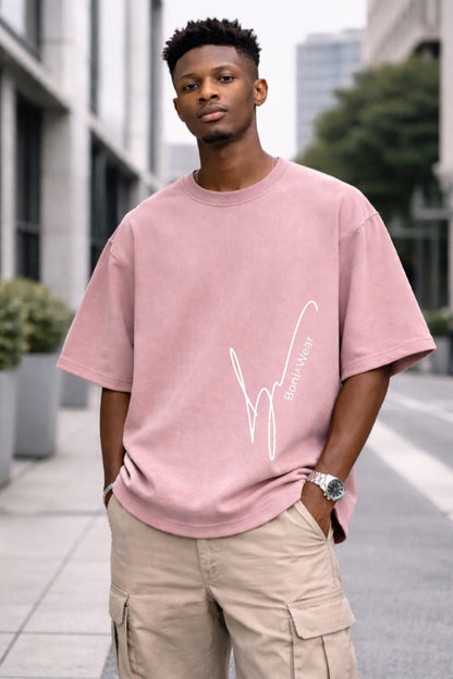 Boniwear Ultra Suede Oversized Tee - Script Logo
