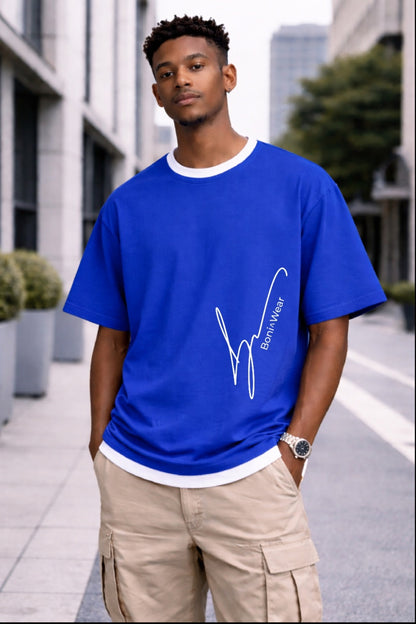 Men's Script/Classic Oversized Ringer Tee