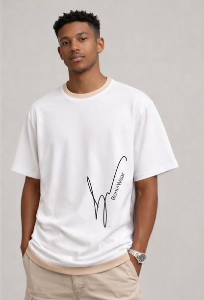 Men's Script/Classic Oversized Ringer Tee