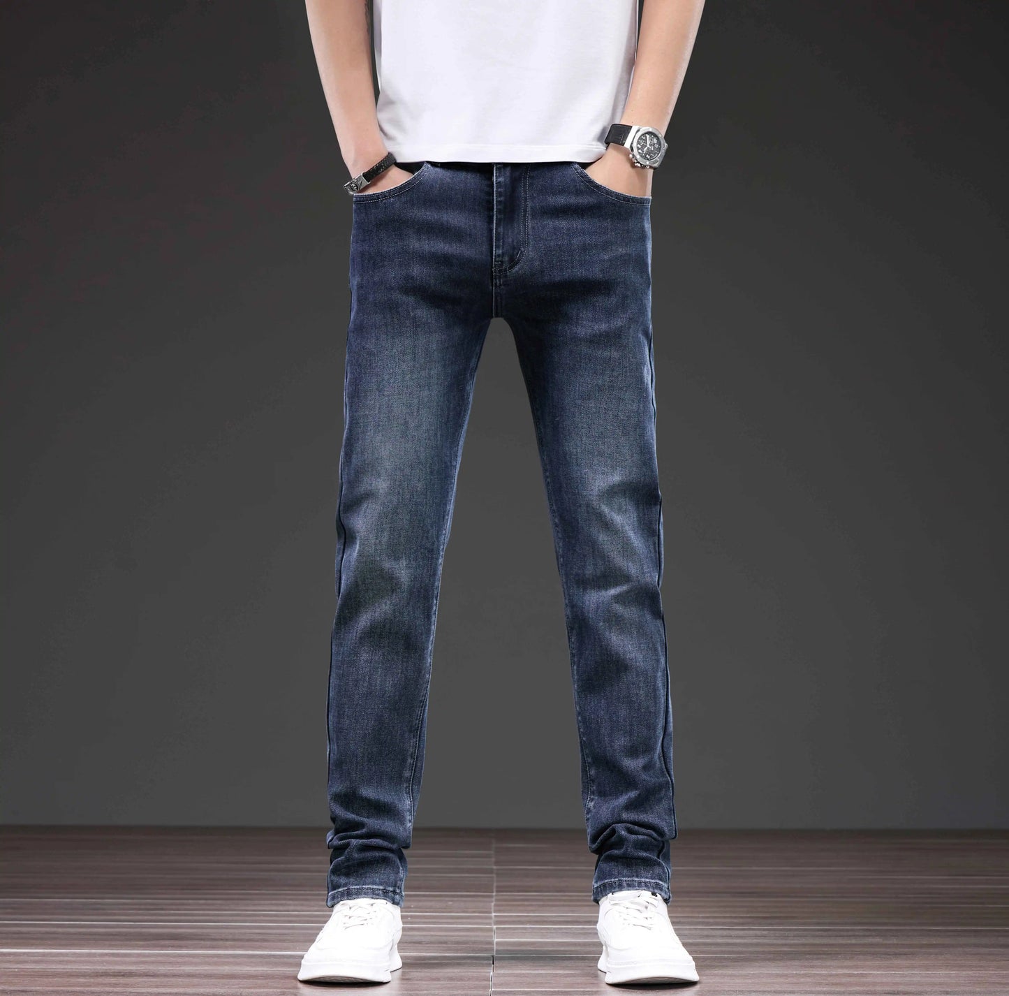 Men’s Casual Slim Straight Stretch Denim Jeans