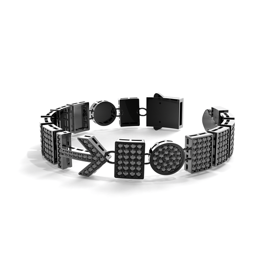 Black rhodium Black stones