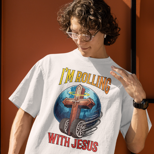 Rolling with Jesus Oversized T-Shirt