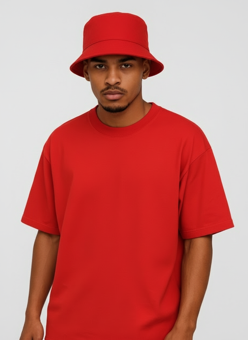 Two Toned over-size fit t-shirt with matching fisher hat
