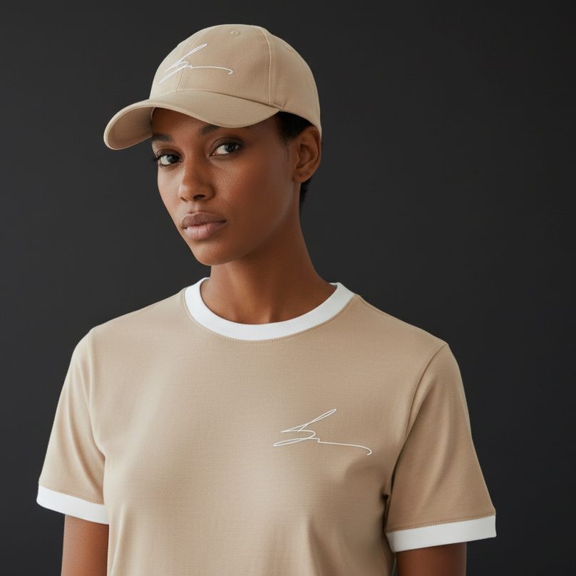 Women's Script Ensemble - Ringer Tee & Baseball Cap