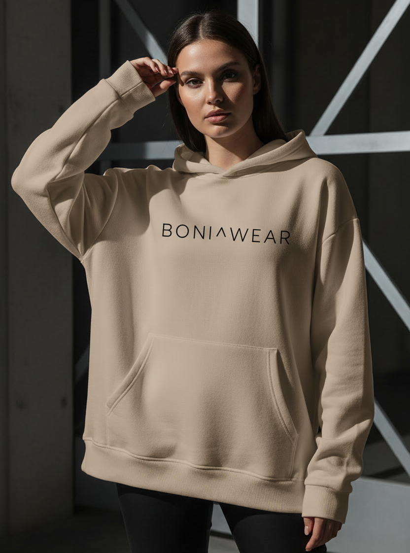 Beige Boniwear hoodie