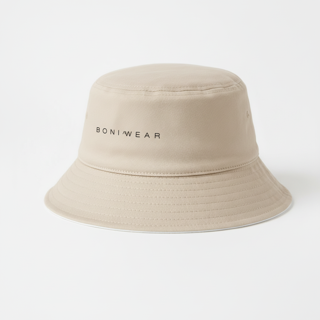 Beige bucket hat