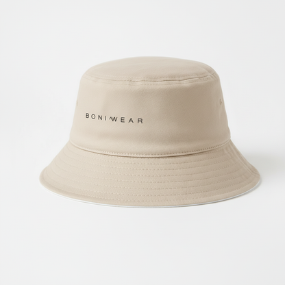Beige bucket hat