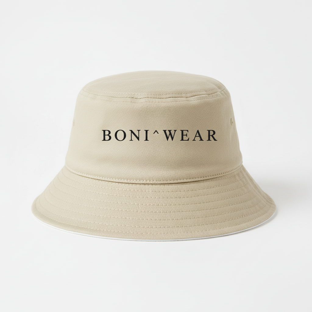 Beige bucket hat