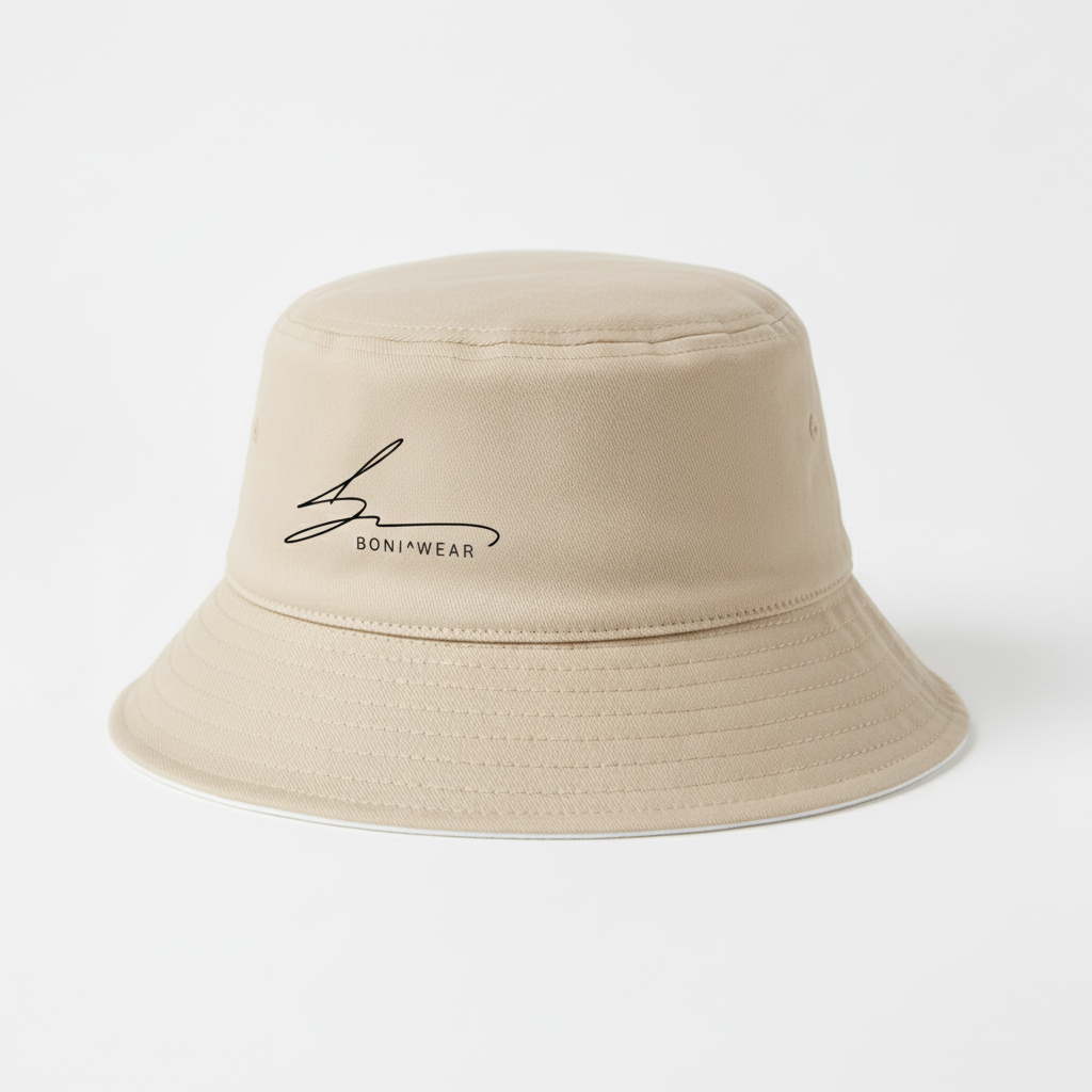 Beige bucket hat